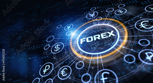Forex exchange stock trading business finance concept.