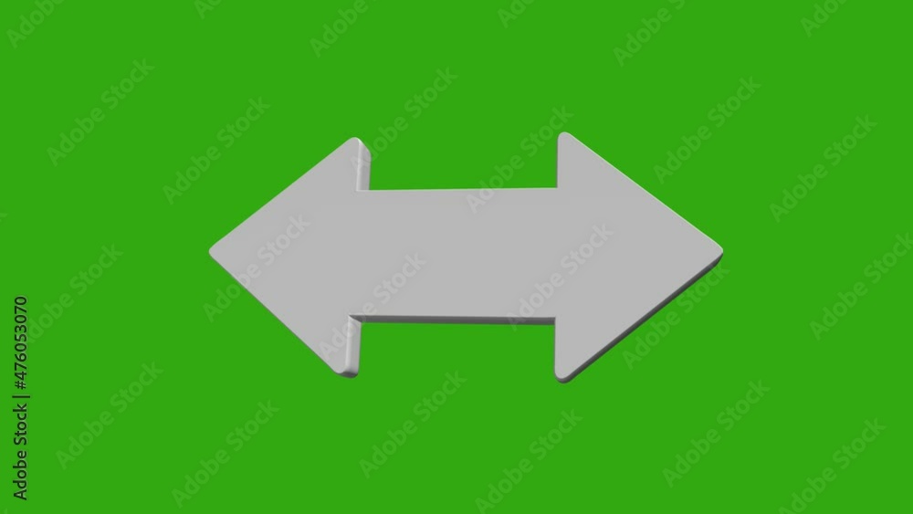 Pointer in different directions - 3D animation on a green screen Pointer in different directions - 3D animation on a green screen