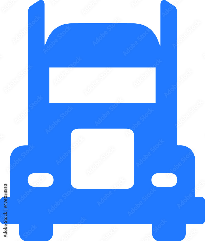 Modern heavy load cargo truck blue version Modern heavy load cargo truck blue version