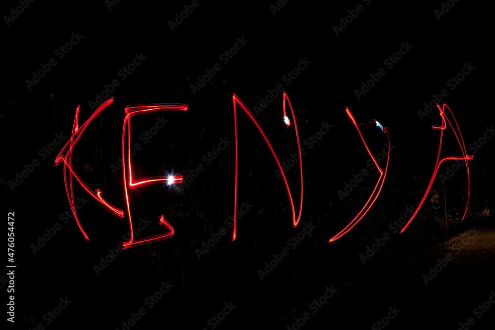 Fototapeta premium Long exposure text