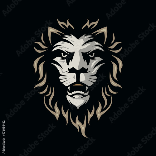 lion head elegan logo design © rina
