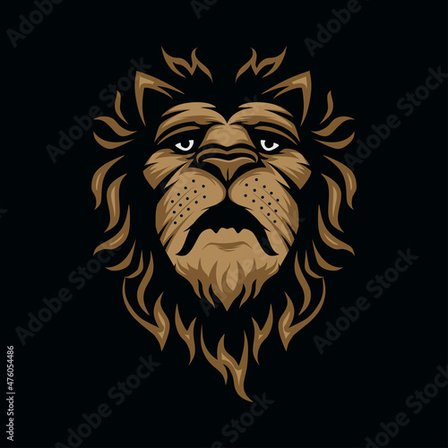 luxury vintage lion head logo