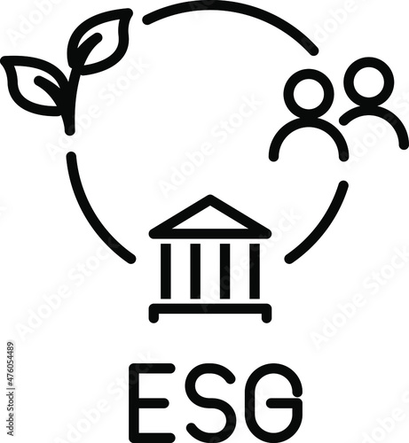 ESG, Environmental, social governance icon