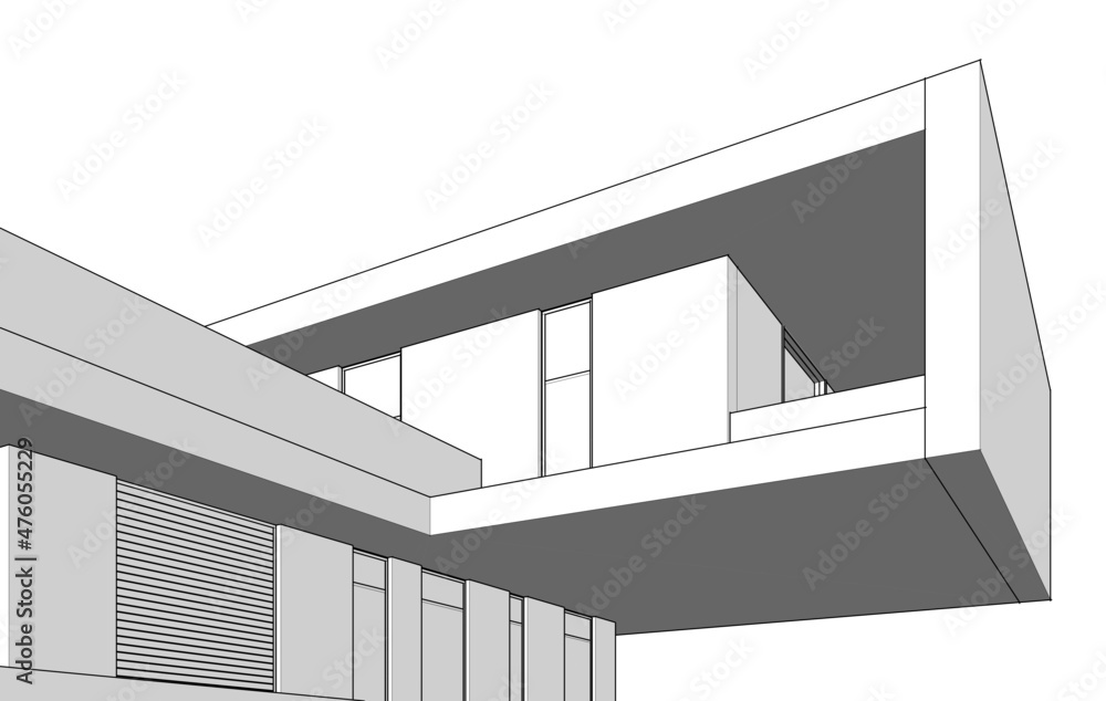 3d render of a modern building 3d render of a modern building