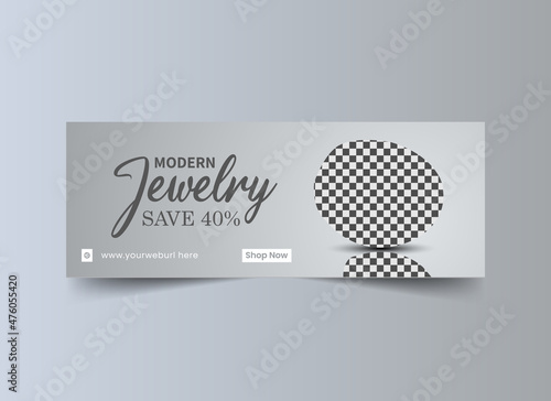 Jewelry social media sale cover template