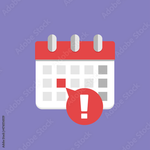 MobileCalendar date. Deadline symbol. Monthly report. Icon vector illustration in flat design