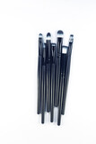a set of black brushes for sketching on an isolated white background.