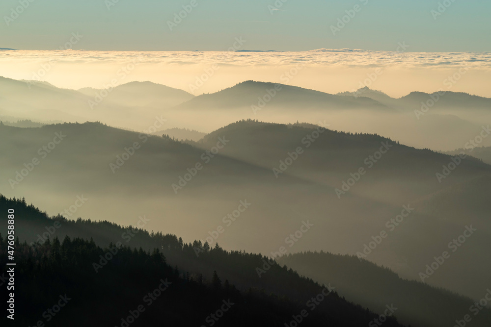 Nordschwarzwald im Nebeldunst