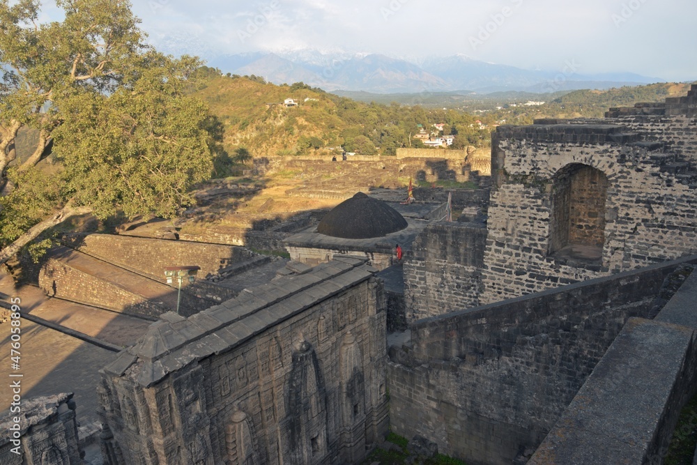 ruins of kangra fort himchal pradesh,india 