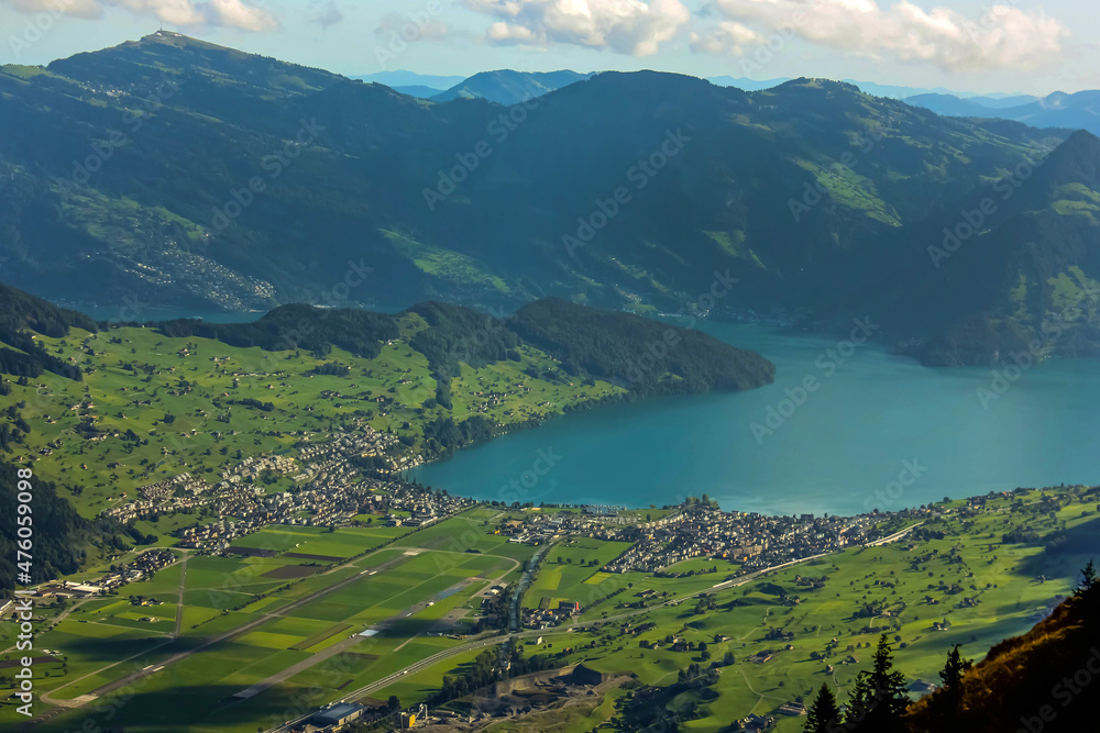 Aerial view on lake luzern, Switzerland, Europe