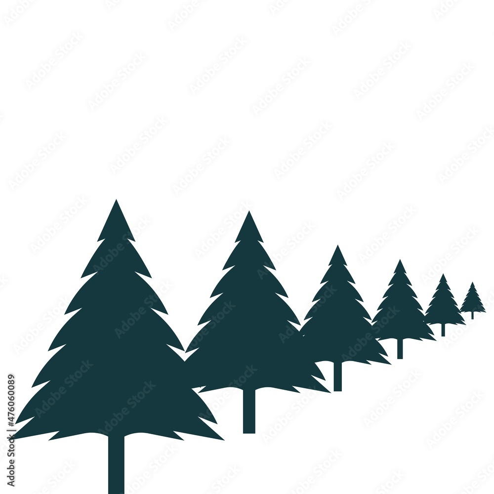 Obraz premium pines tree vector illustration design