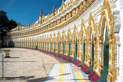 U Min Thonze Pagoda, Sagaing, Myanmar - view of this beautiful pagoda photo