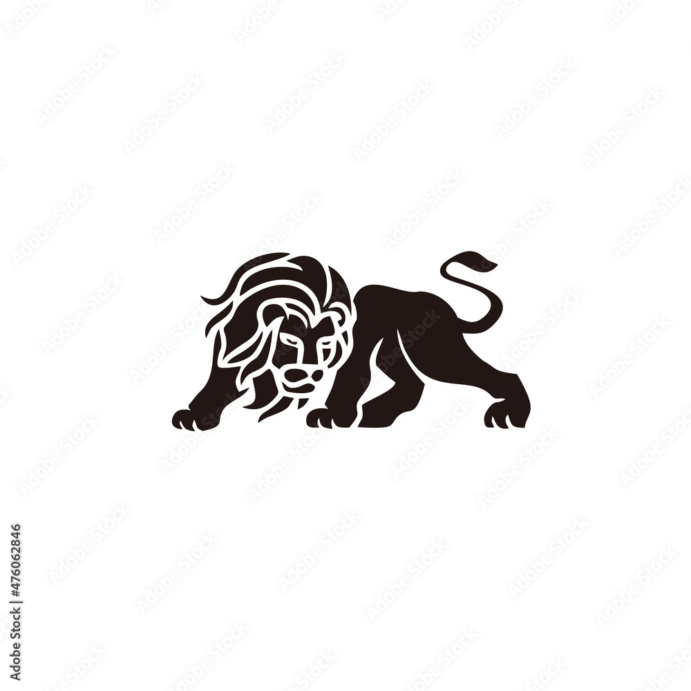 Fototapeta premium animal lion illustration logo design