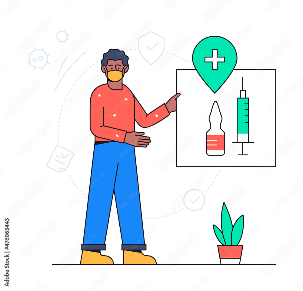 Benefits of vaccination - colorful flat design style illustration Benefits of vaccination - colorful flat design style illustration