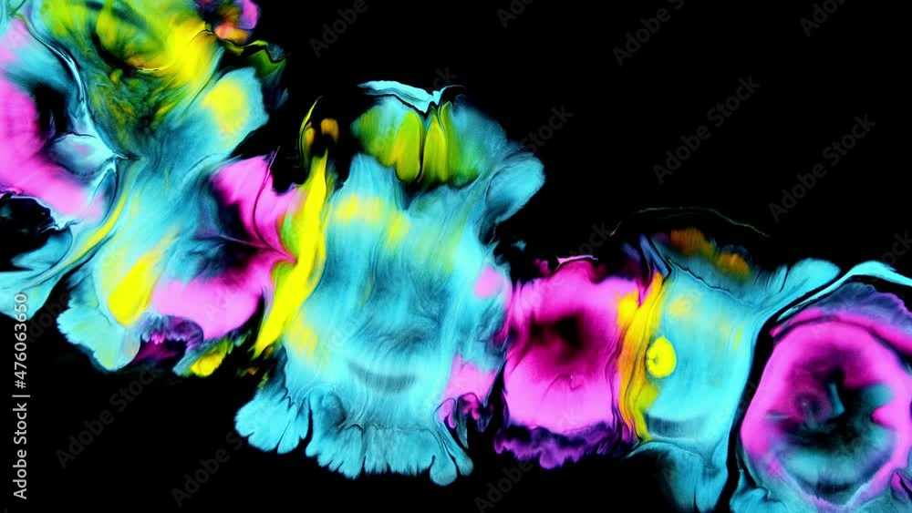 Fluide liquide art rainbow acrylic oil paints texture. Backdrop