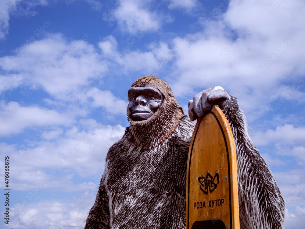 Wooden Yeti Figurine