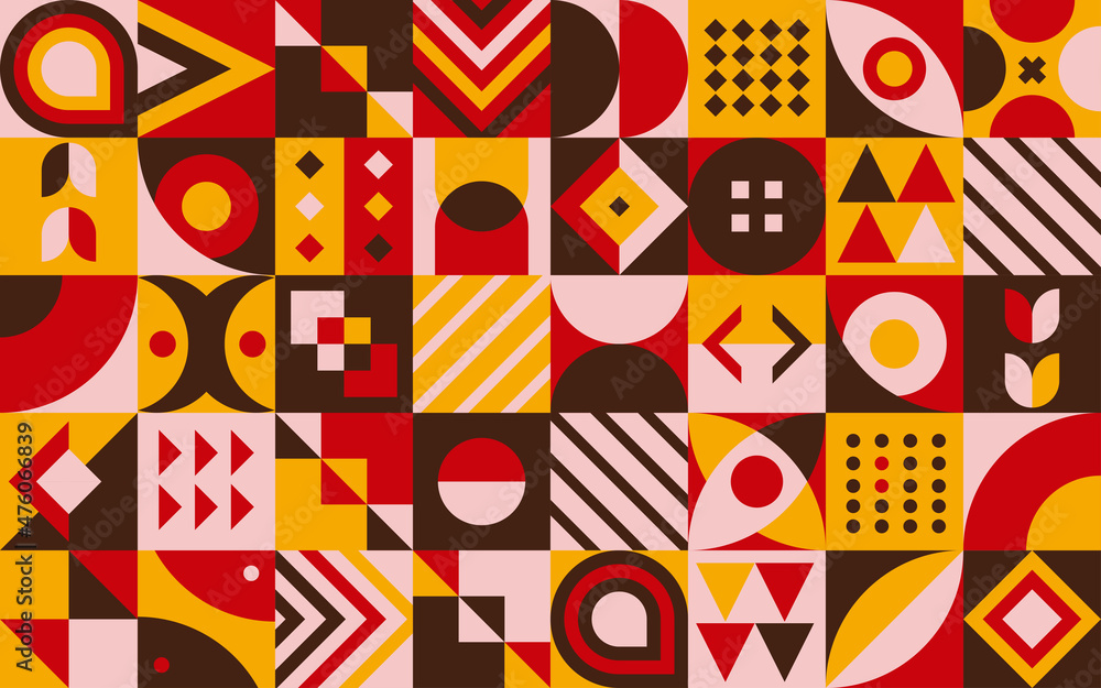 Abstract bauhaus geometric colorful background Abstract bauhaus geometric colorful background