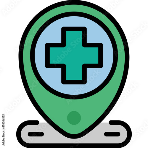 location filled outline icon