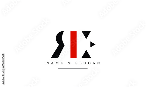 RE, ER, R, E abstract letters logo monogram