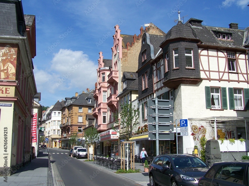 Street scene in Bad Nauheim, Hesse, Germany