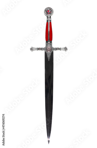 medieval fantasy sword isolated on white background