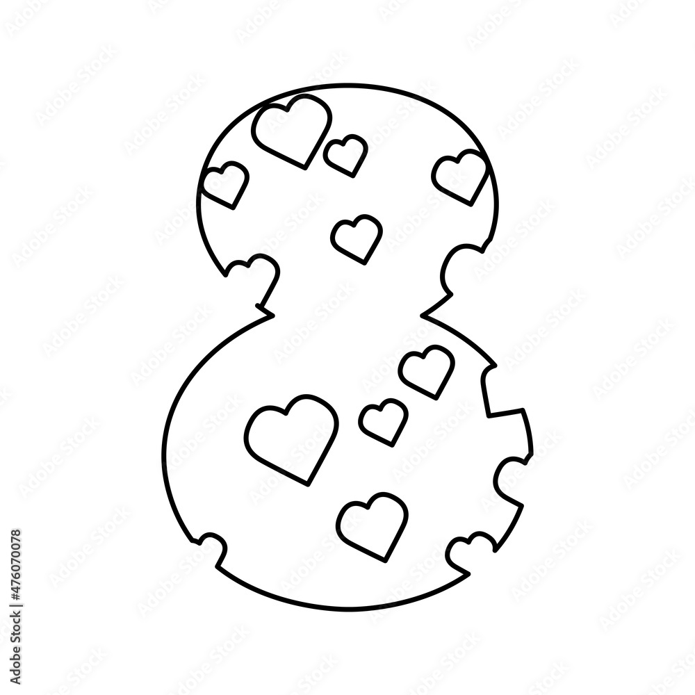 image of a postcard for March 8, vector illustration image of a postcard for March 8, vector illustration