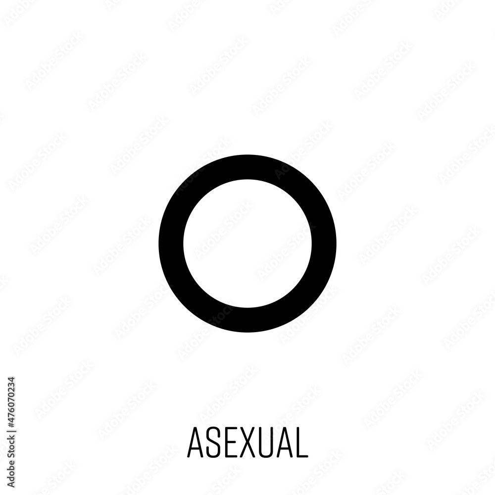 Asexual sign black vector icon Asexual sign black vector icon