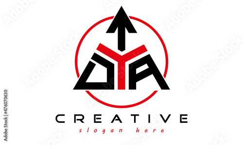 triangle badge with circle ETA letter logo design vector, business logo, icon shape logo, stylish logo template