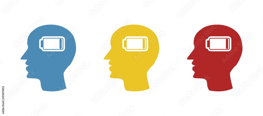 icon energy level at zero, fatigue, vector illustration icon energy level at zero, fatigue, vector illustration