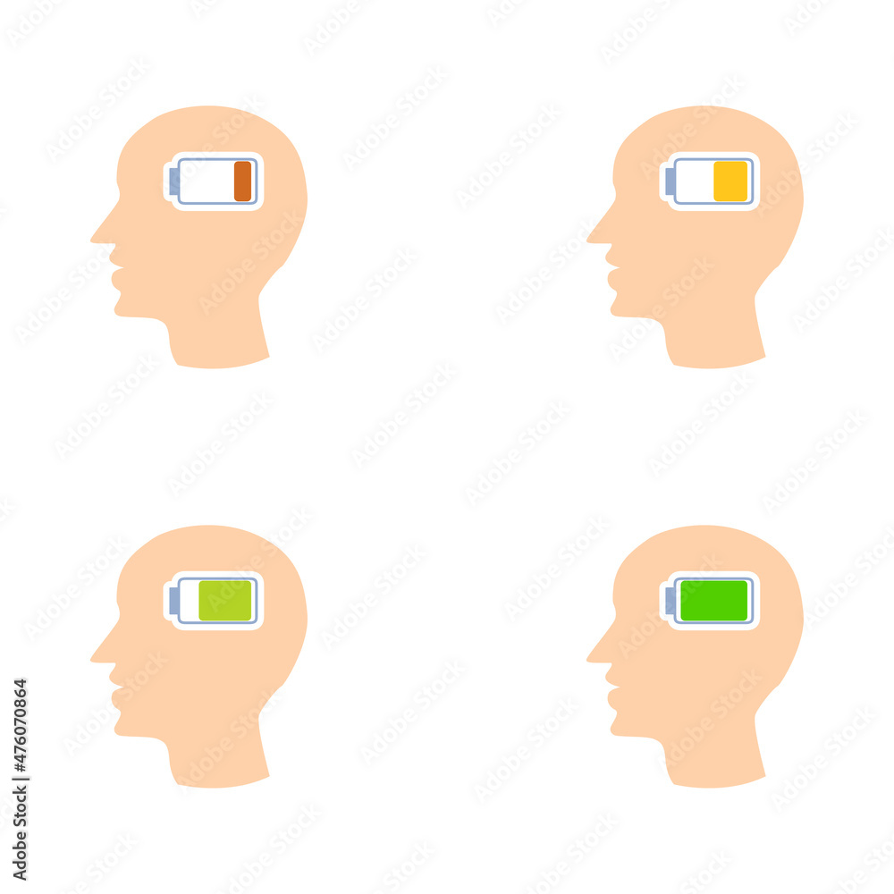 icon energy level at zero, fatigue, vector illustration icon energy level at zero, fatigue, vector illustration