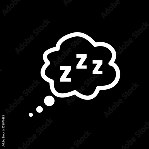 Sleep clouds icon, vector illustration