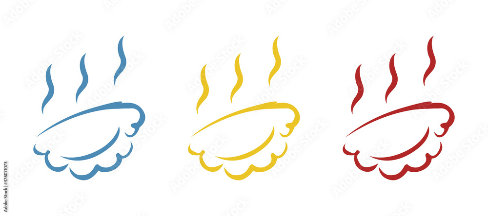 Fototapeta premium dumpling icon, on a white background, vector illustration