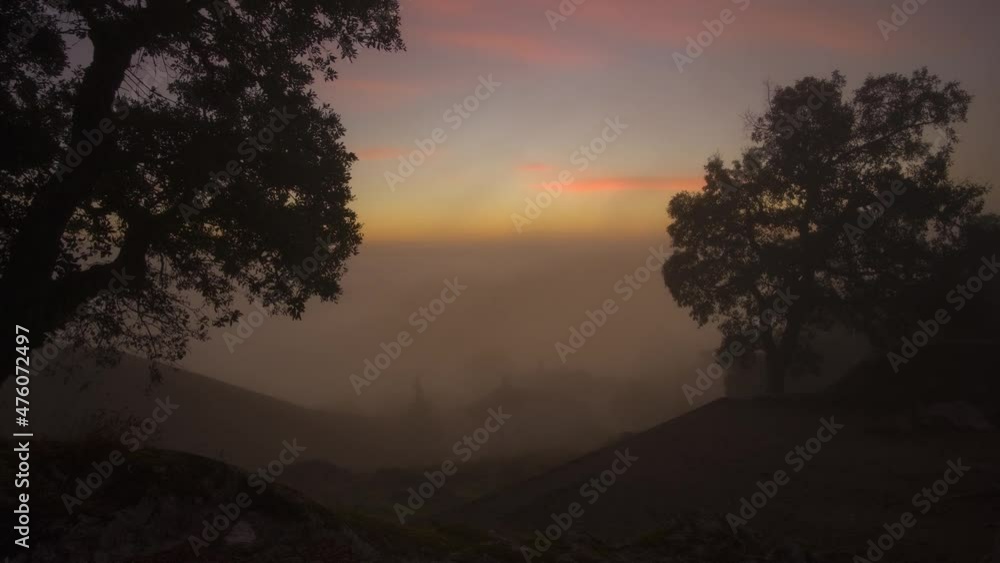 Time lapse of clouds moving through the hills of Marvão. Time lapse of clouds moving through the hills of Marvão.