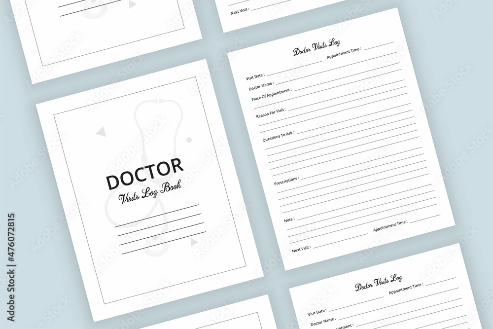 KDP interior medical logbook. Health Care Log Book and medical Tracker. Medical Visit Log Book. Doctor visiting logbook KDP interior. Doctor stethoscope watermark vector. Medical notebook. KDP interior medical logbook. Health Care Log Book and medical Tracker. Medical Visit Log Book. Doctor visiting logbook KDP interior. Doctor stethoscope watermark vector. Medical notebook.