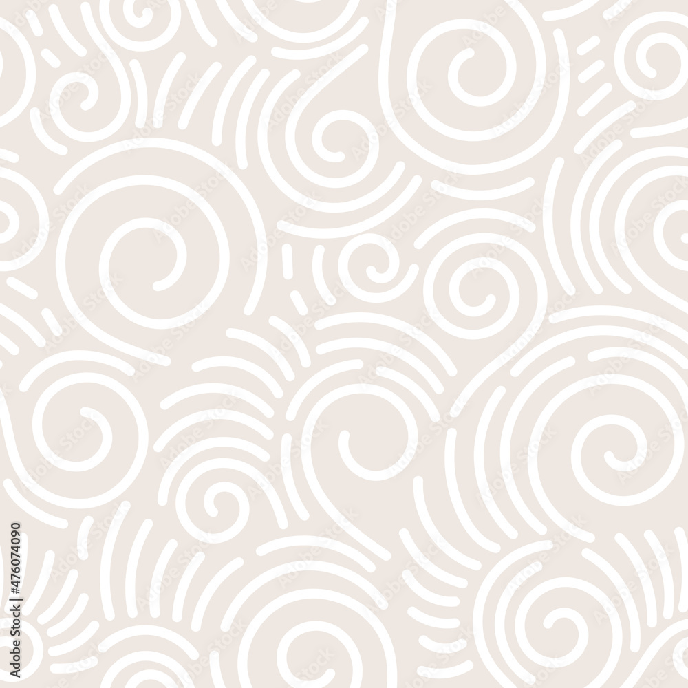 Curve line vector seamless pattern. Trendy and simple background Curve line vector seamless pattern. Trendy and simple background