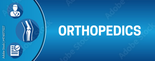 Orthopedics Banner Background Illustration with Icons