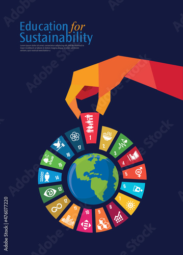 Sustainable Development concept Colorful cube vector design. Corporate social responsibility. Goals for action for a better world. Vector illustration.