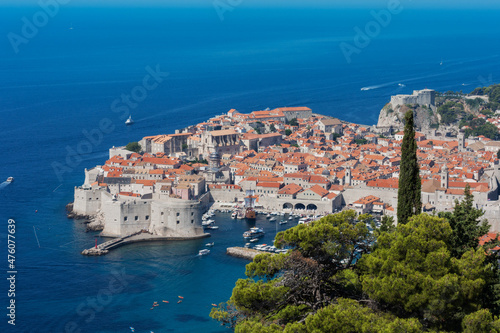 View of the old landmark Dubrovnik old town, Croatia, Adriatic coast