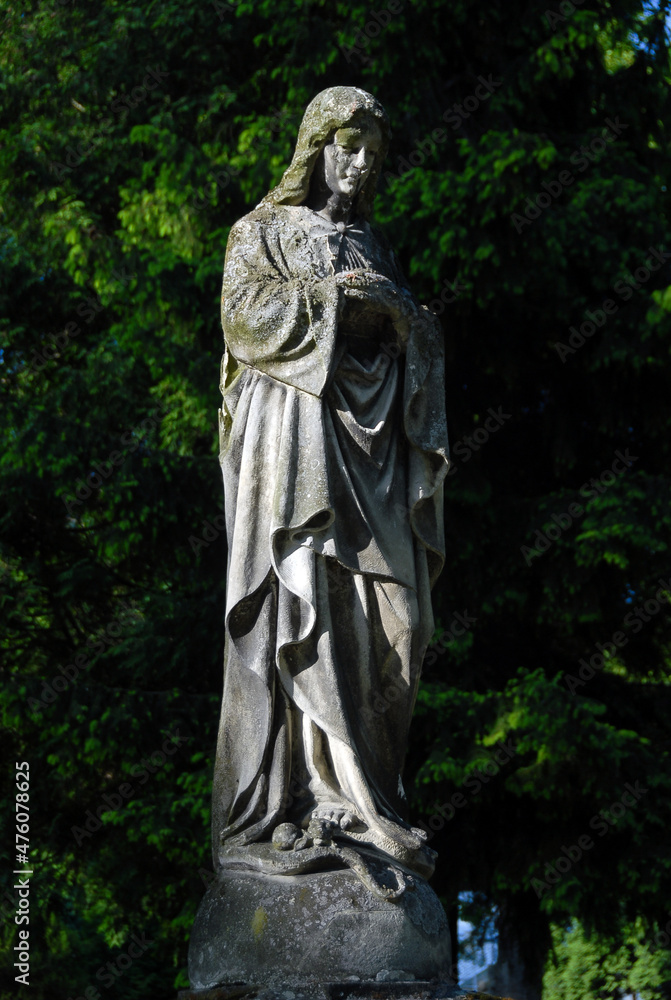 Tombstone, Mary, Mother of God, Poland Tombstone, Mary, Mother of God, Poland