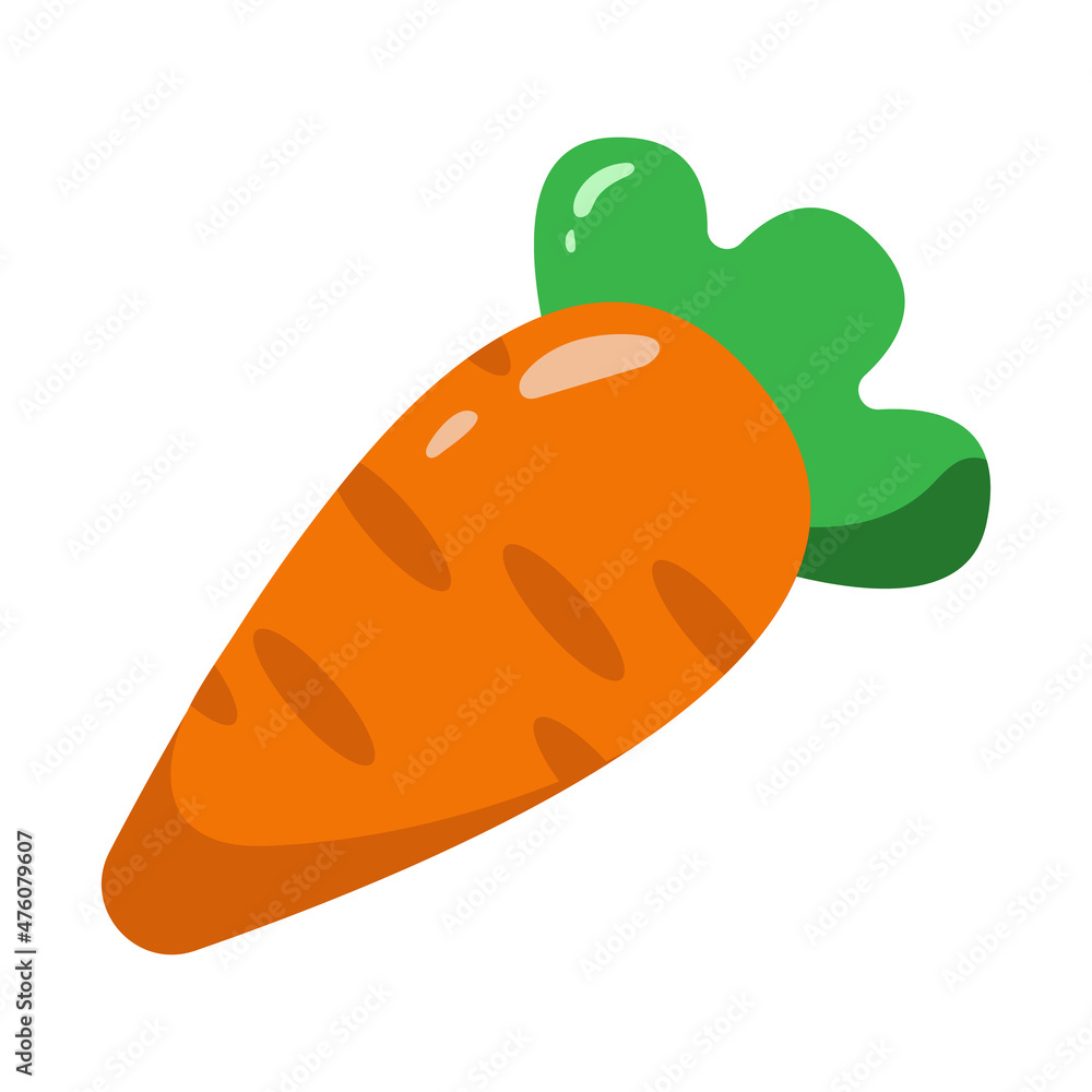 Cute Carrot Fresh Vector Illustration