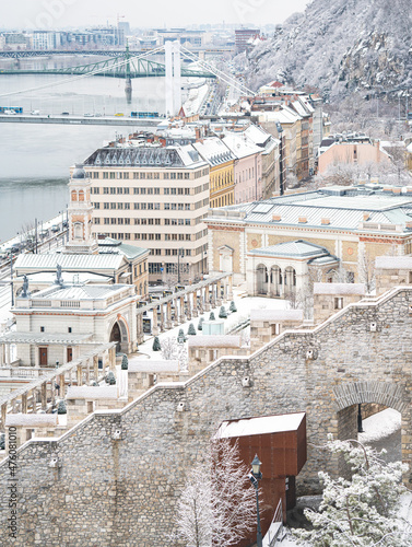 View on Budapest in winter