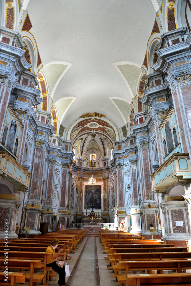 interior of the church of sant'oliva construction began 1533 Alcamo Italy