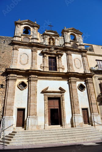 church of saints paolo and bartolomeo in baroque style alcamo province of trapani sicily italy