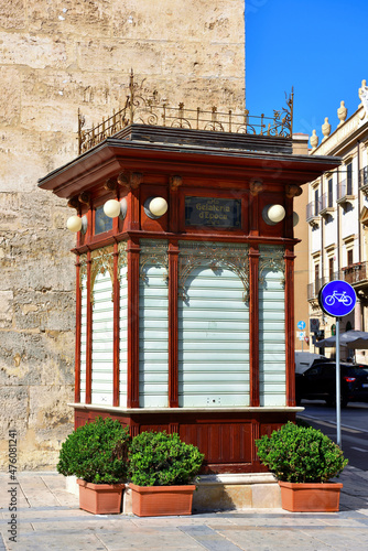 ciullo square the liberty style kiosk used as an ice cream parlor  Alcamo Italy photo