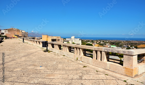 promenade and view of Alcamo Sicily Italy © maudanros