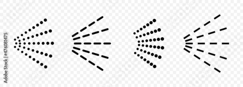 Spray icon set vector. Cough, nasal aerosol. Health care concept. Vector line icon for Business and Advertising