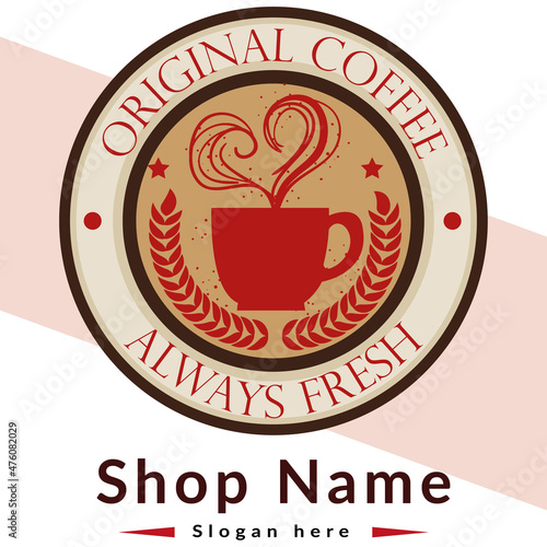 Best Coffee Shop Logo Design Template Vector Abstract Coffee Logo For Branding a Coffee Shop