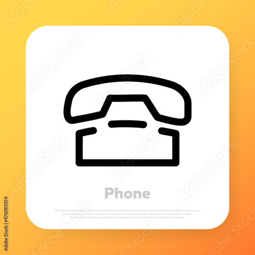 Telephone line icon. Phone icon. Hotline sign. Vector line icon for Business and Advertising