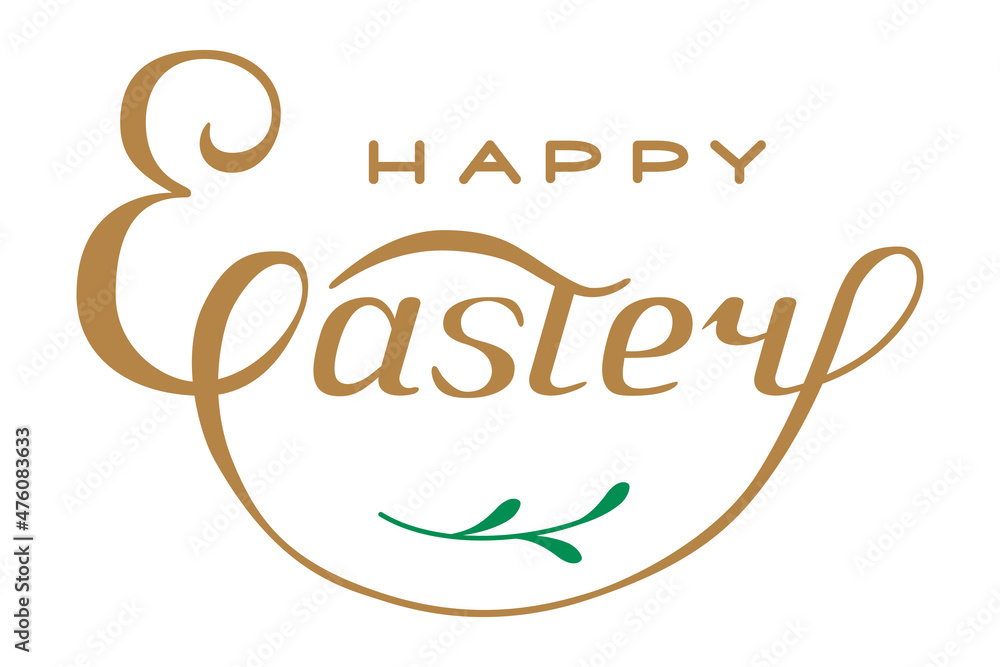 Happy Easter lettering. Text for greeting card, badge or flyer. Isolated white background. Happy Easter lettering. Text for greeting card, badge or flyer. Isolated white background.