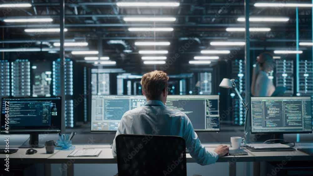 Data Center Server: System Administrator Working on Computer. Data Warehouse Developer. Technical Support Scientist. Cloud Solution Infrastructure Architect. Virtualization Reliability Engineer Data Center Server: System Administrator Working on Computer. Data Warehouse Developer. Technical Support Scientist. Cloud Solution Infrastructure Architect. Virtualization Reliability Engineer